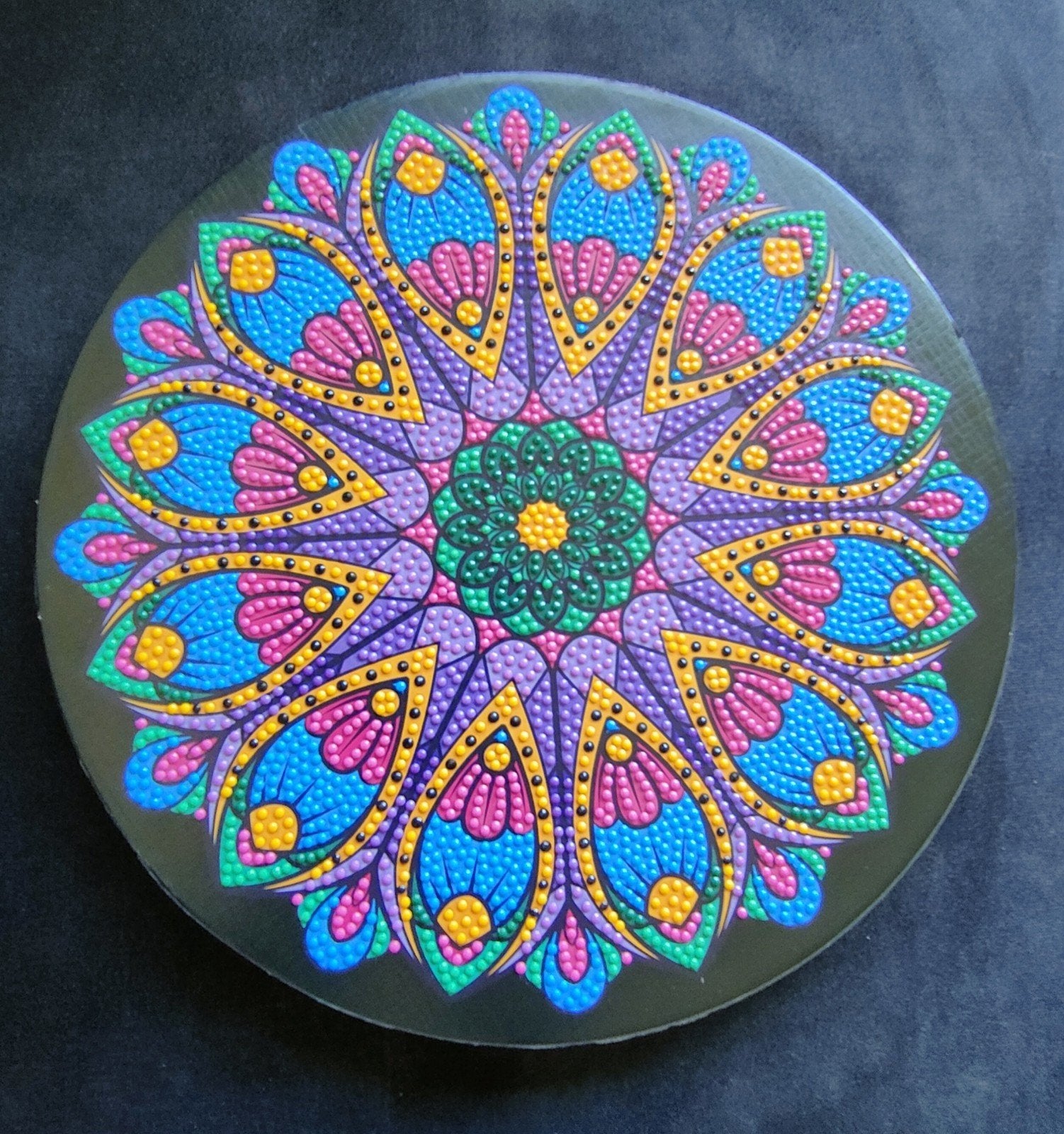 Ronde Diamond Painting Mandala - 30 cm doorsnee, Nieuw, Ophalen of Verzenden, Knutselwerk, Overige merken