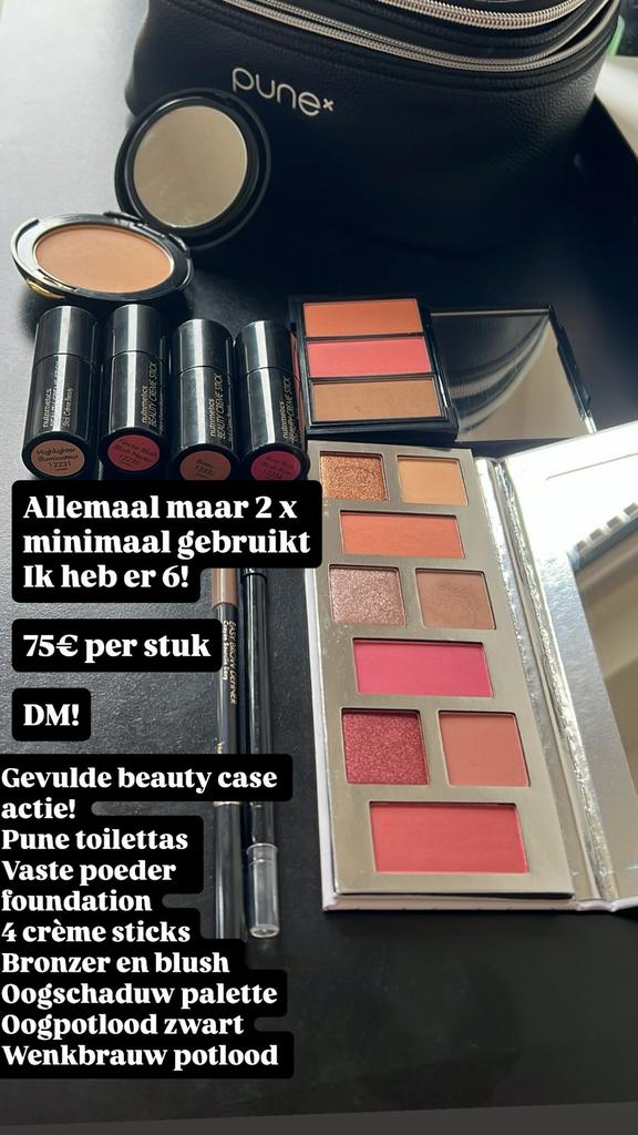 Gevulde Beauty Case met Make-up Set, Overige kleuren, Gehele gezicht, Ophalen of Verzenden, Zo goed als nieuw