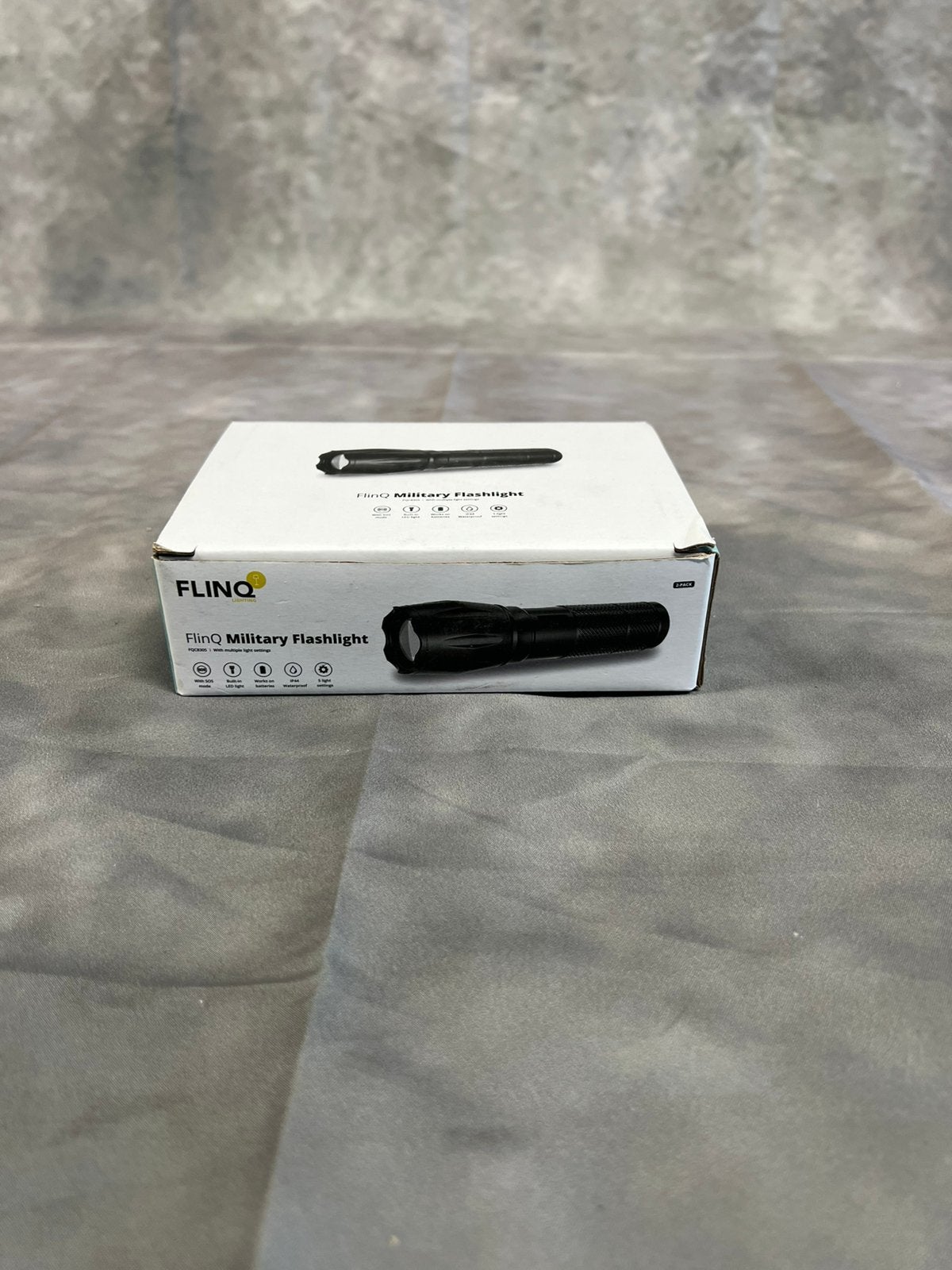FlinQ Militaire Zaklamp - 1000 lumen LED lamp - 2 stuks, Ophalen of Verzenden, Zo goed als nieuw, Batterij