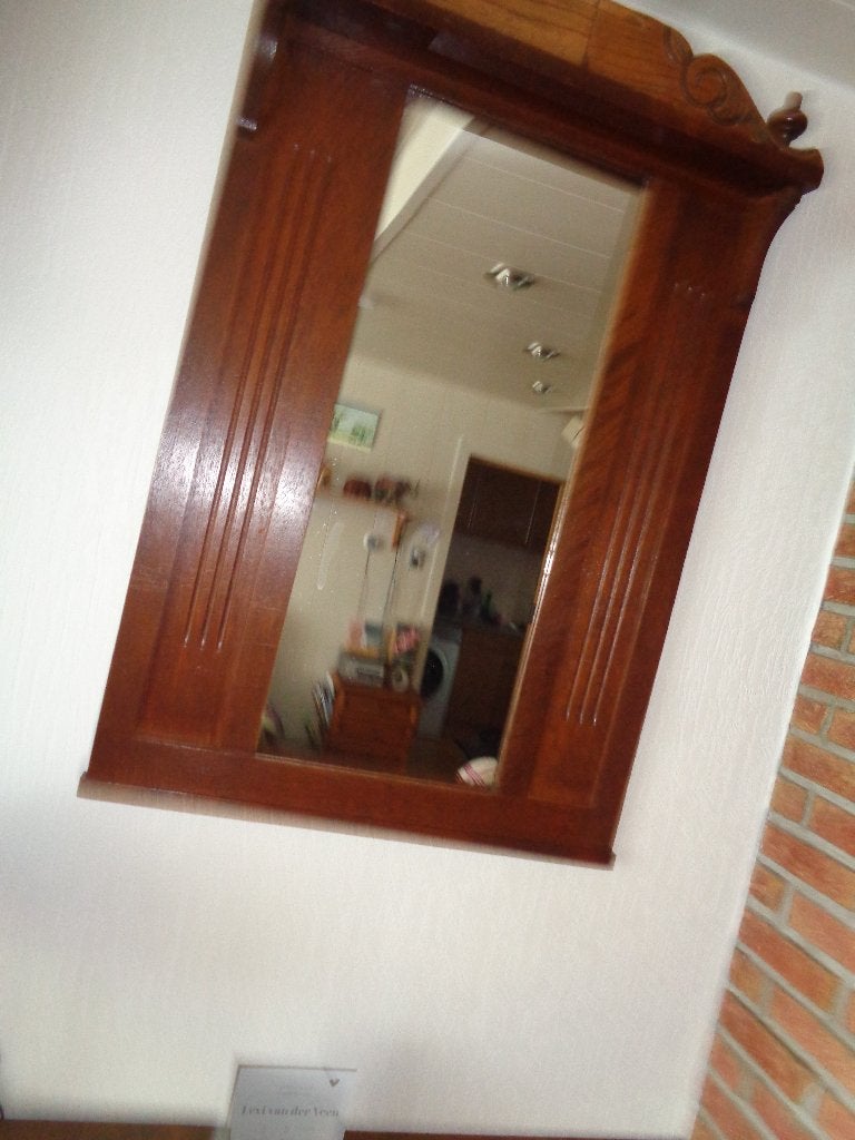 Mooie OUDE EIKENHOUTEN SPIEGEL., Ophalen