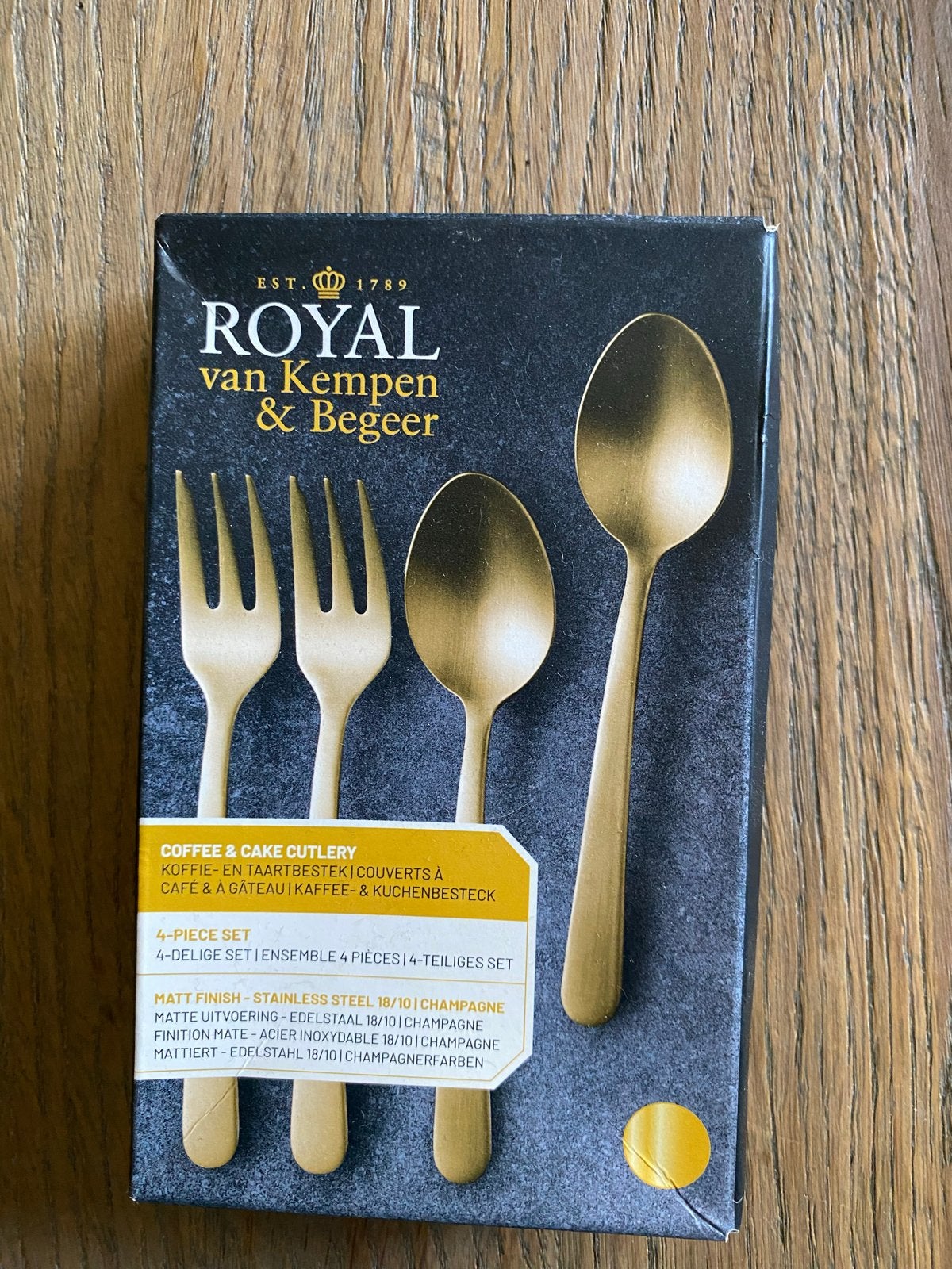 Royal van Kempen & Begeer koffie en taartbestek 4-delig, Huis en Inrichting, Royal Van Kempen & Begeer, Gebaksvork, Bestekset