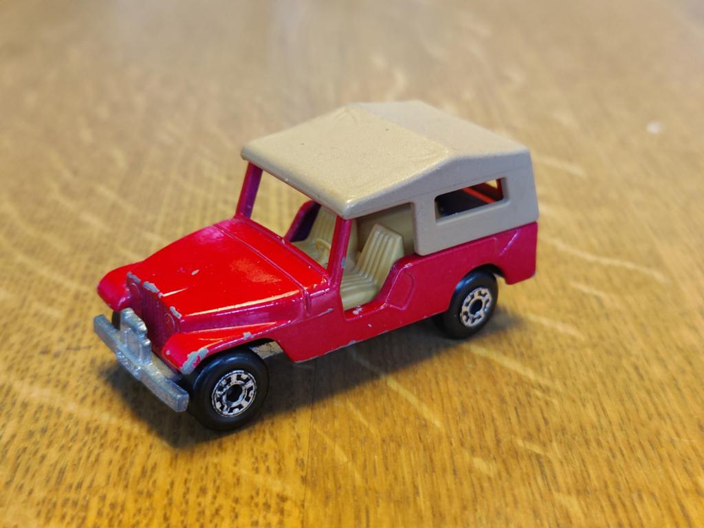 Matchbox CJ6 JEEP ROOD, Ophalen of Verzenden, Zo goed als nieuw, Auto