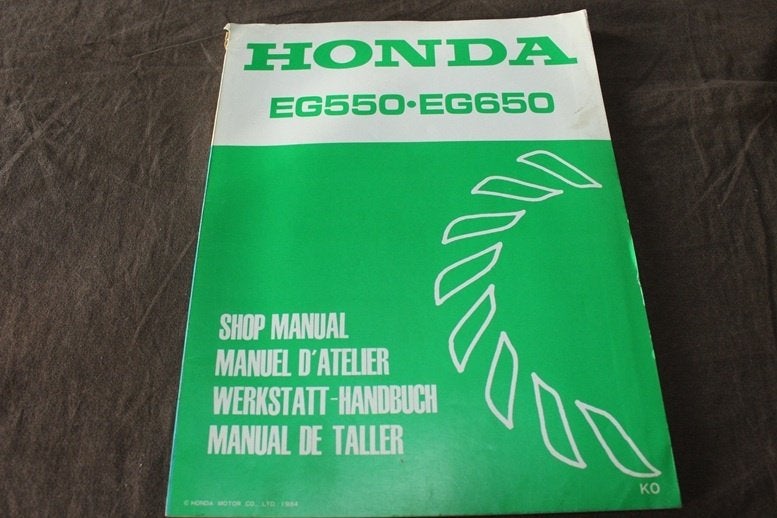 Honda EG550 EG650 1984 generator shop manual, Ophalen of Verzenden, Honda