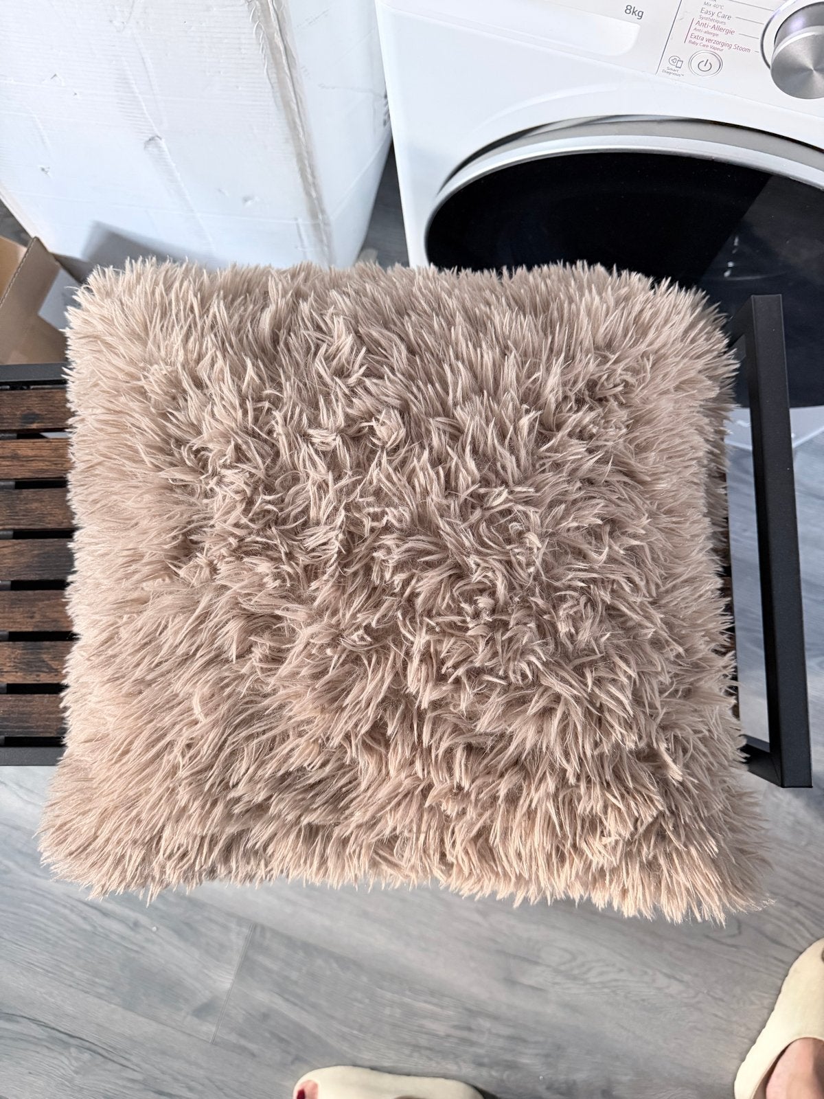 warmtekussen, Huis en Inrichting, Woonaccessoires | Kussens, Beige, Vierkant, Zo goed als nieuw, Warmtekussen
