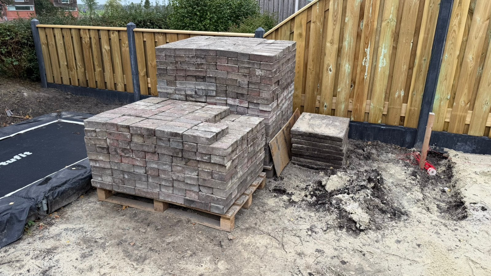 Betonklinkers GRATIS, Tuin en Terras, Ophalen, Gebruikt, Klinkers, 10 m² of meer