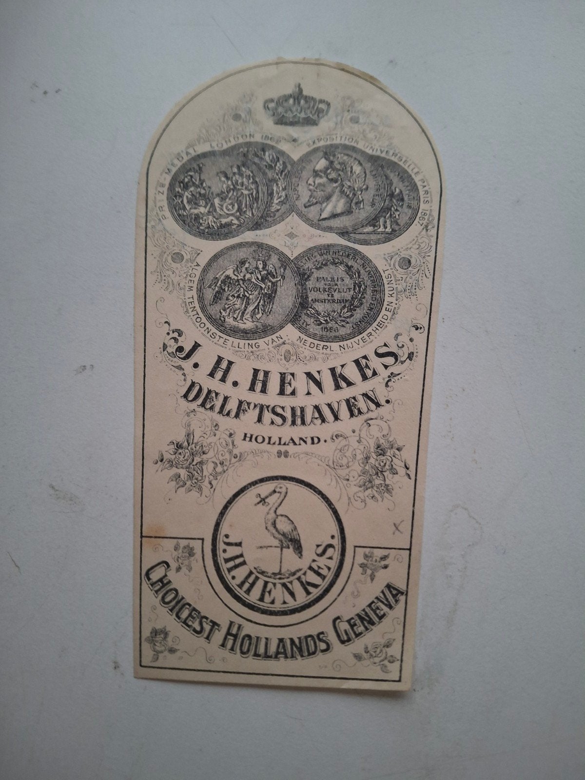 jenever etiket Henkes, Verzamelen, Ophalen of Verzenden, Zo goed als nieuw, Overige typen