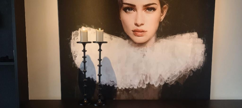Diga Colmore - Luxury Set kaarsenhouders - Zwart - 18x60 cm, 50 tot 75 cm, Zwart, Nieuw, Ophalen of Verzenden