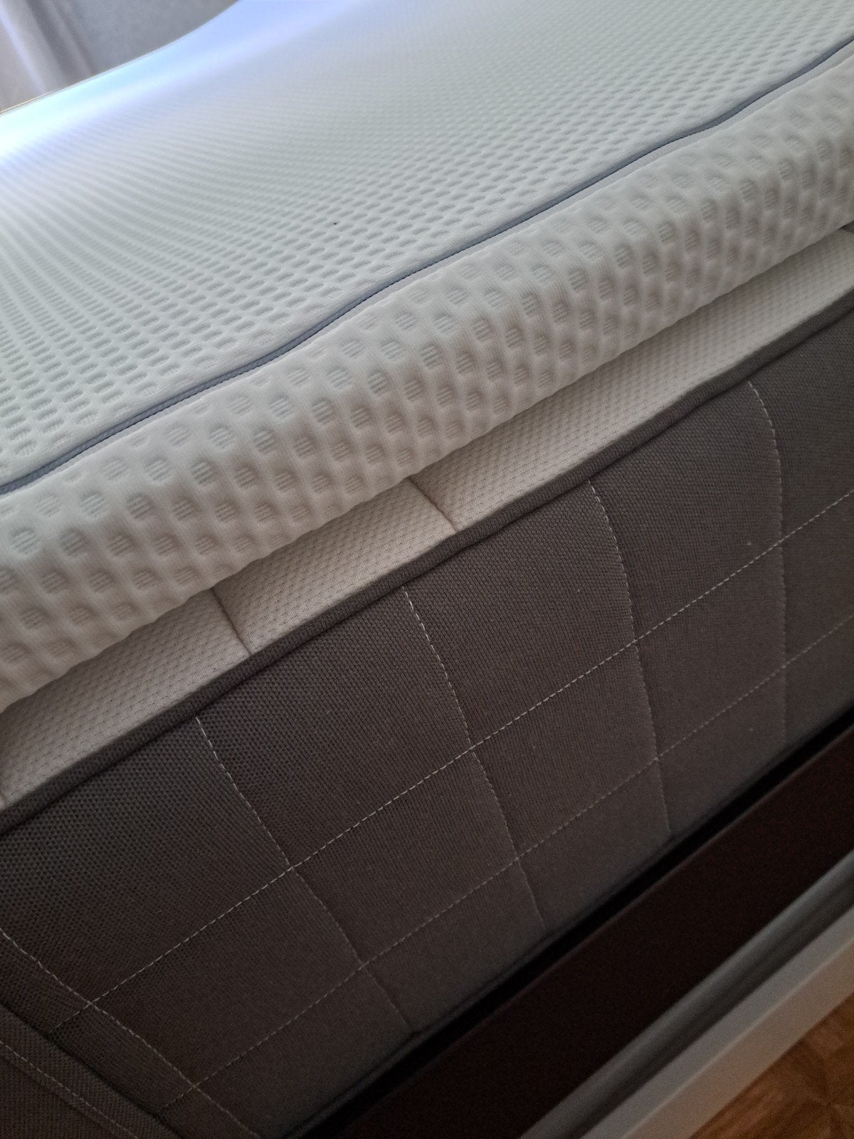 IKEA Hövag matras 140x200 met Nästaberg matrastopper, Ophalen, Gebruikt, Tweepersoons, 140 cm