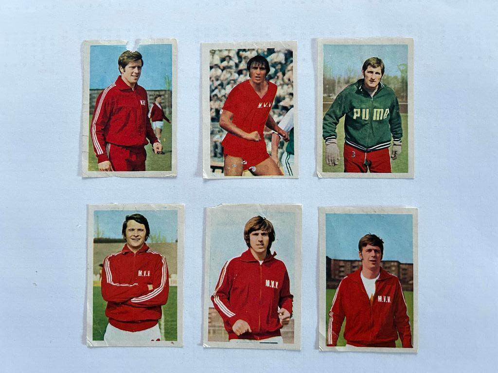 voetbalplaatjes MVV Vanderhout 1971-1972, Verzenden, Gebruikt, Overige binnenlandse clubs, Poster, Plaatje of Sticker