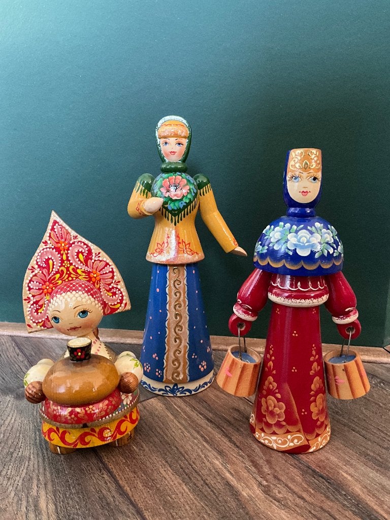 Handgemaakte russische poppen uit de Sovjet Periode, Ophalen of Verzenden