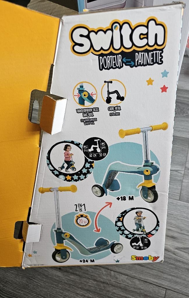 Nieuwe 2 in 1 loopfietsje en step. Vanaf 18maanden, Ophalen of Verzenden, Nieuw, Gewone step, Smoby
