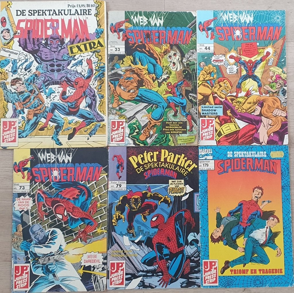 Strips Junior press Spiderman, Meerdere comics, Ophalen of Verzenden, Gelezen, Europa