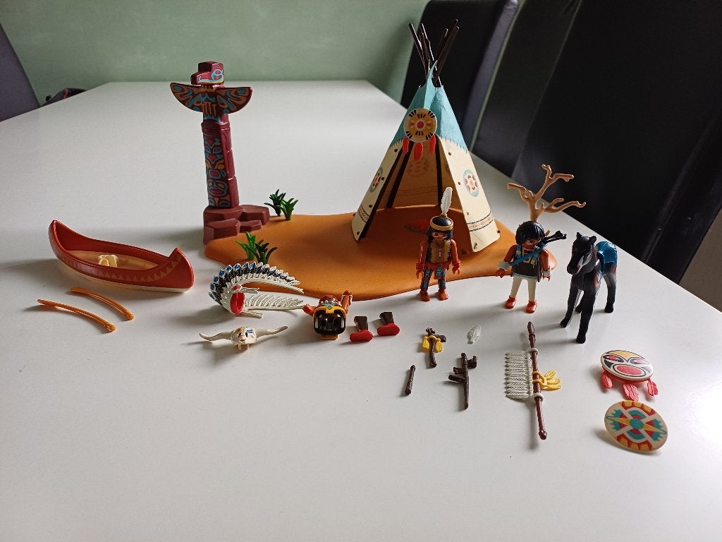 Playmobil Superset indianenstam - 4012, Kinderen en Baby's, Speelgoed | Playmobil, Ophalen of Verzenden, Gebruikt, Complete set