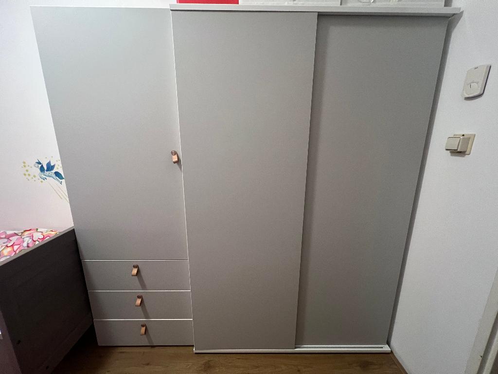Ikea Platsa kledingkast combi grijs, Ikea platsa, Gebruikt, 50 tot 100 cm, 150 tot 200 cm