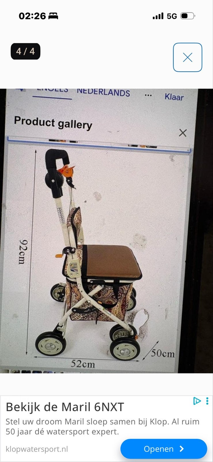 Rollator, Ophalen, Lichtgewicht, Gebruikt