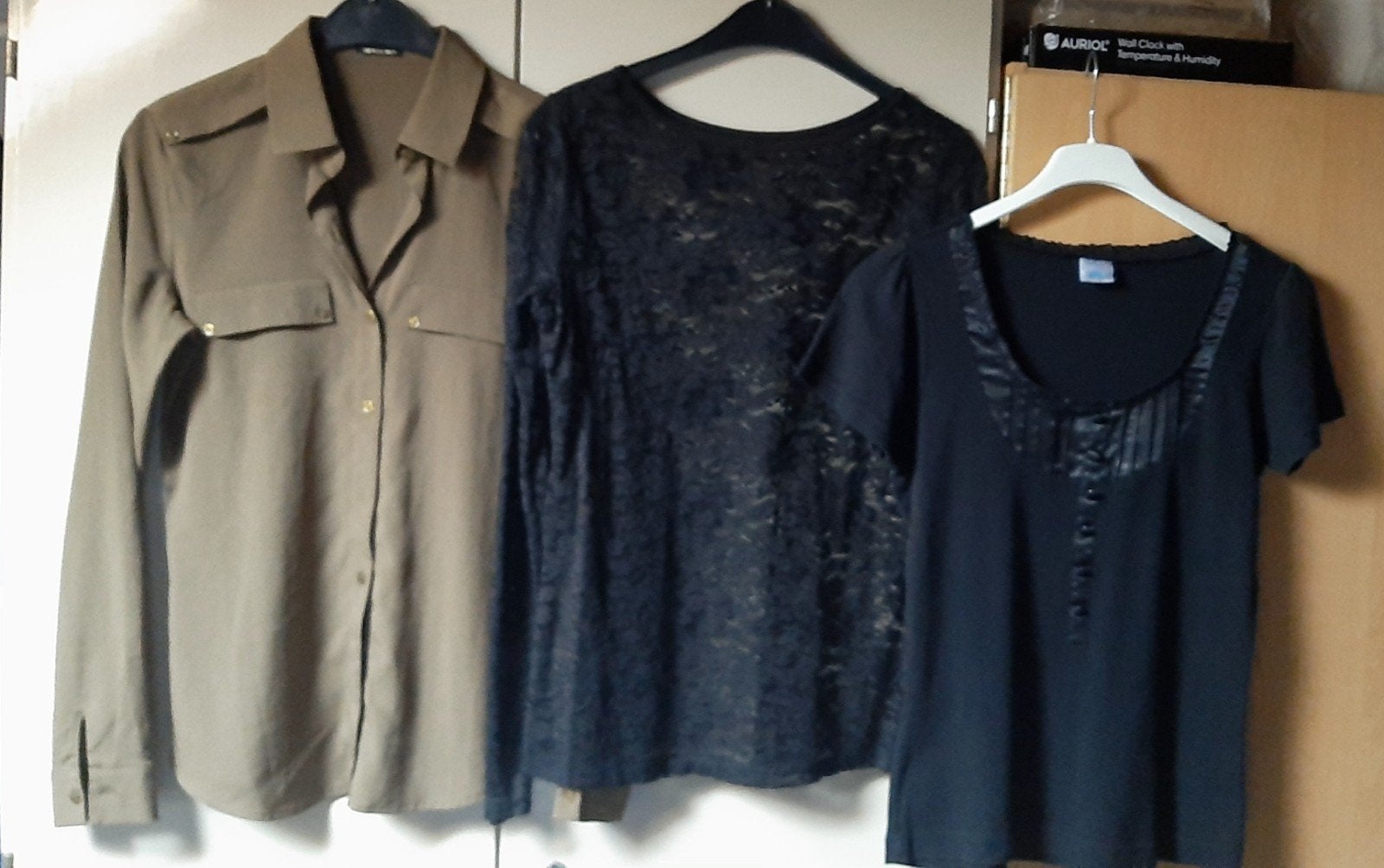 Dames Blouse, Top met Kant & Zwart Shirt Maat S, Zwart, Diverse, Ophalen of Verzenden, Maat 36 (S)