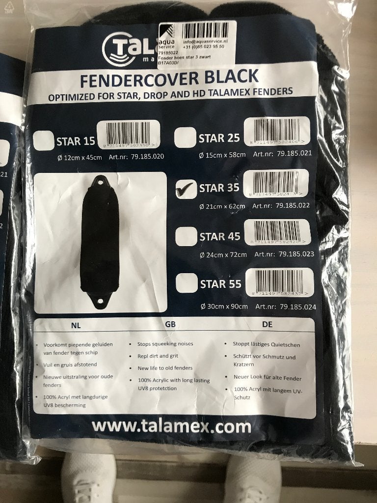 Fenderhoezen 5 stuks zwart, Watersport en Boten, Accessoires en Onderhoud, Ophalen of Verzenden, Nieuw, Overige typen