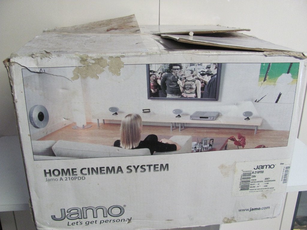 Jamo home cinema system jamo A 210PDD 5.1 systeem, Ophalen of Verzenden, Zo goed als nieuw, 60 tot 120 watt, Inclusief standaarden