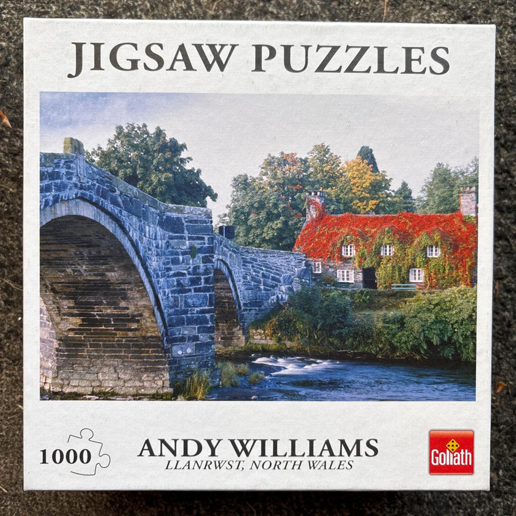 Jigsaw 1000 ; ‘Llanrwst, North Wales (Andy Williams), 71369, Hobby en Vrije tijd, Denksport en Puzzels, Ophalen of Verzenden, Zo goed als nieuw