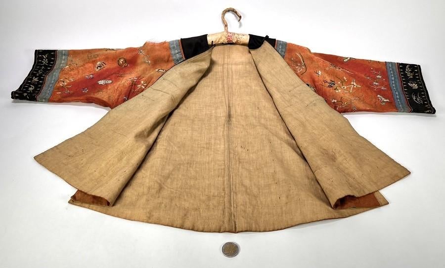 1015. Zijden jas - Qing-dynastie, China, ca. 1880, Ophalen of Verzenden