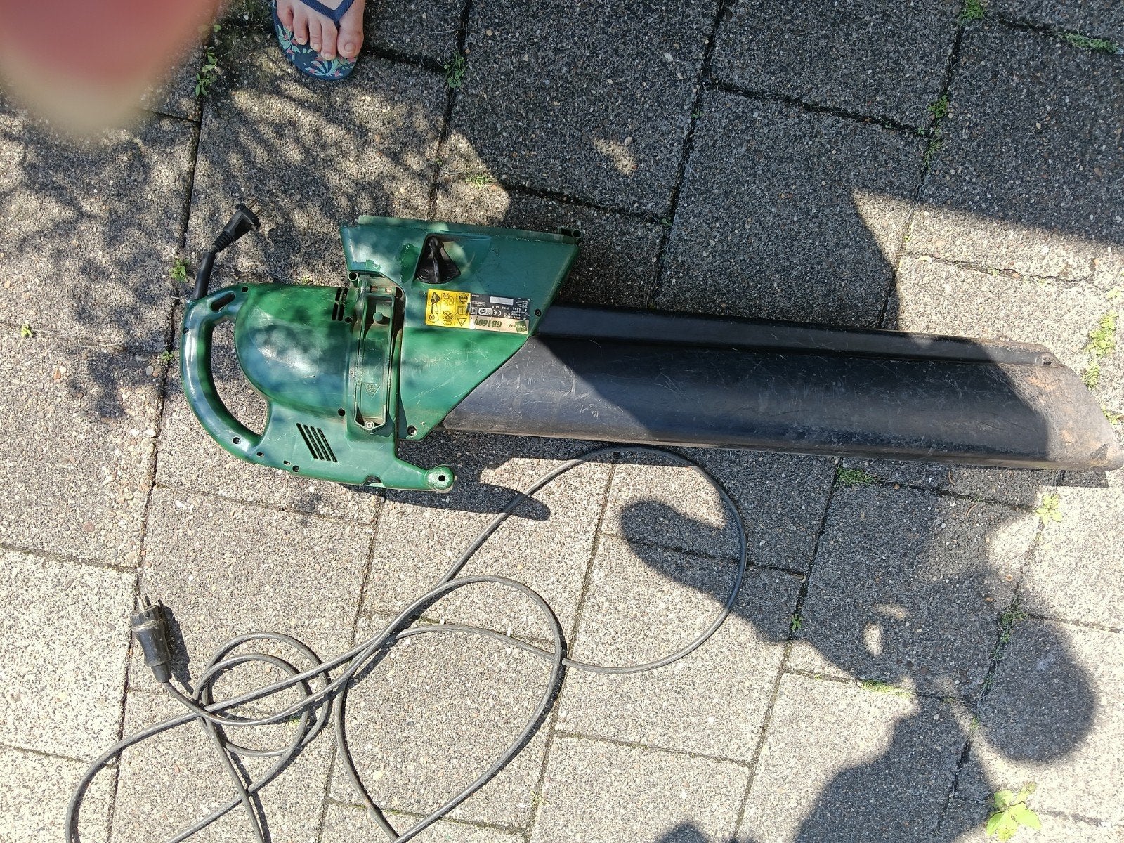 Greenway GB1600 elektrische bladblazer 1600W (zonder zak), Tuin en Terras, Bladblazers, Gebruikt, Handgedragen, Elektrisch, Ophalen