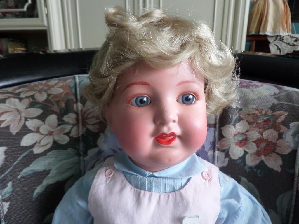 antieke pop baby 62 cm, Antiek en Kunst, Ophalen of Verzenden