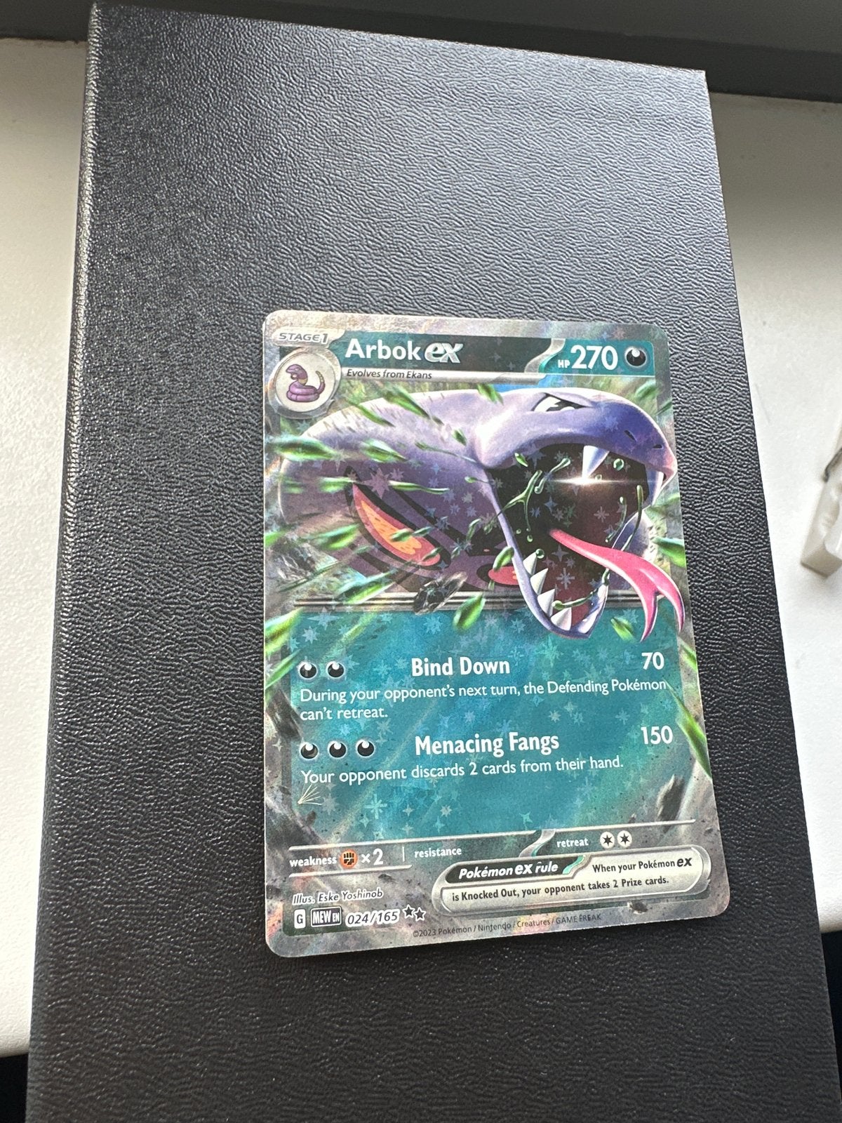 Arbok ex 024/165 Pokémon kaart, Verzenden, Zo goed als nieuw, Losse kaart