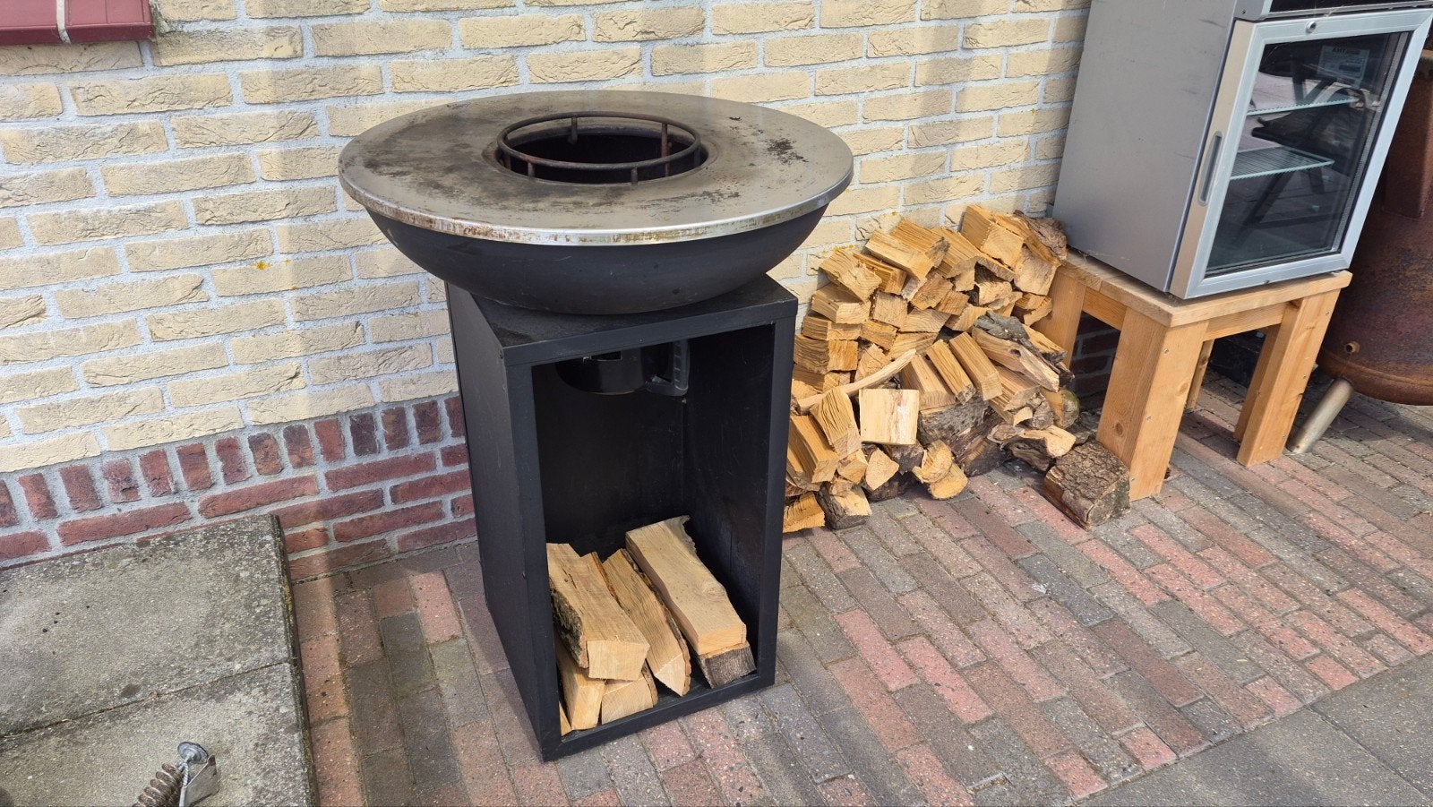 Plancha grill barbecue 67cm plaat, Ophalen, Zo goed als nieuw, Met accessoires