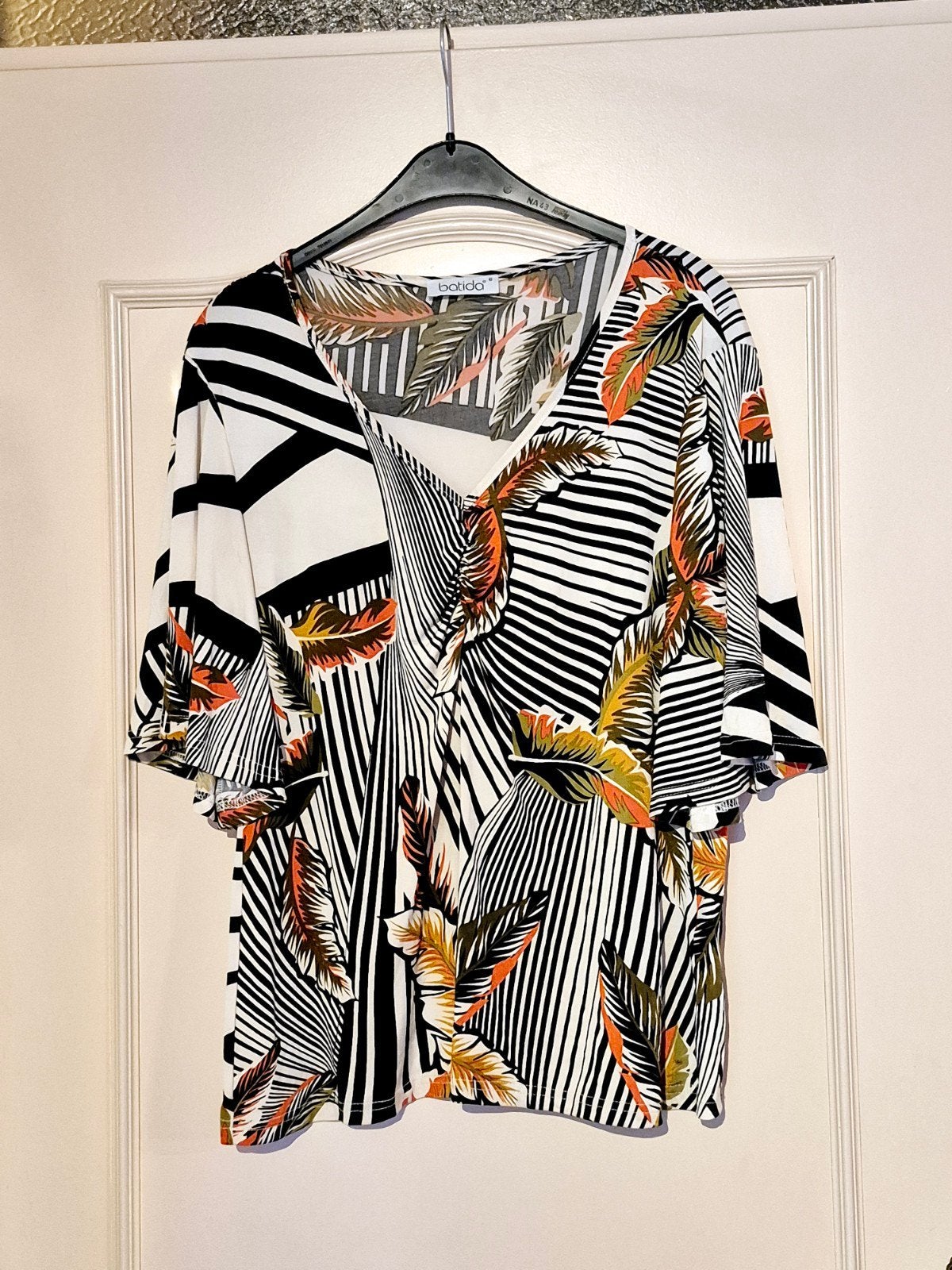 Batida Blouse met tropische print - Maat 42/44 (L), Meerkleurig, Maat 42/44 (L), Ophalen of Verzenden, Zo goed als nieuw