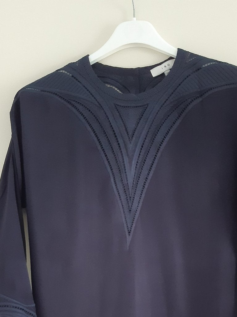 Jurkje blauw Iro, Ophalen, Blauw, Zo goed als nieuw, Maat 34 (XS) of kleiner
