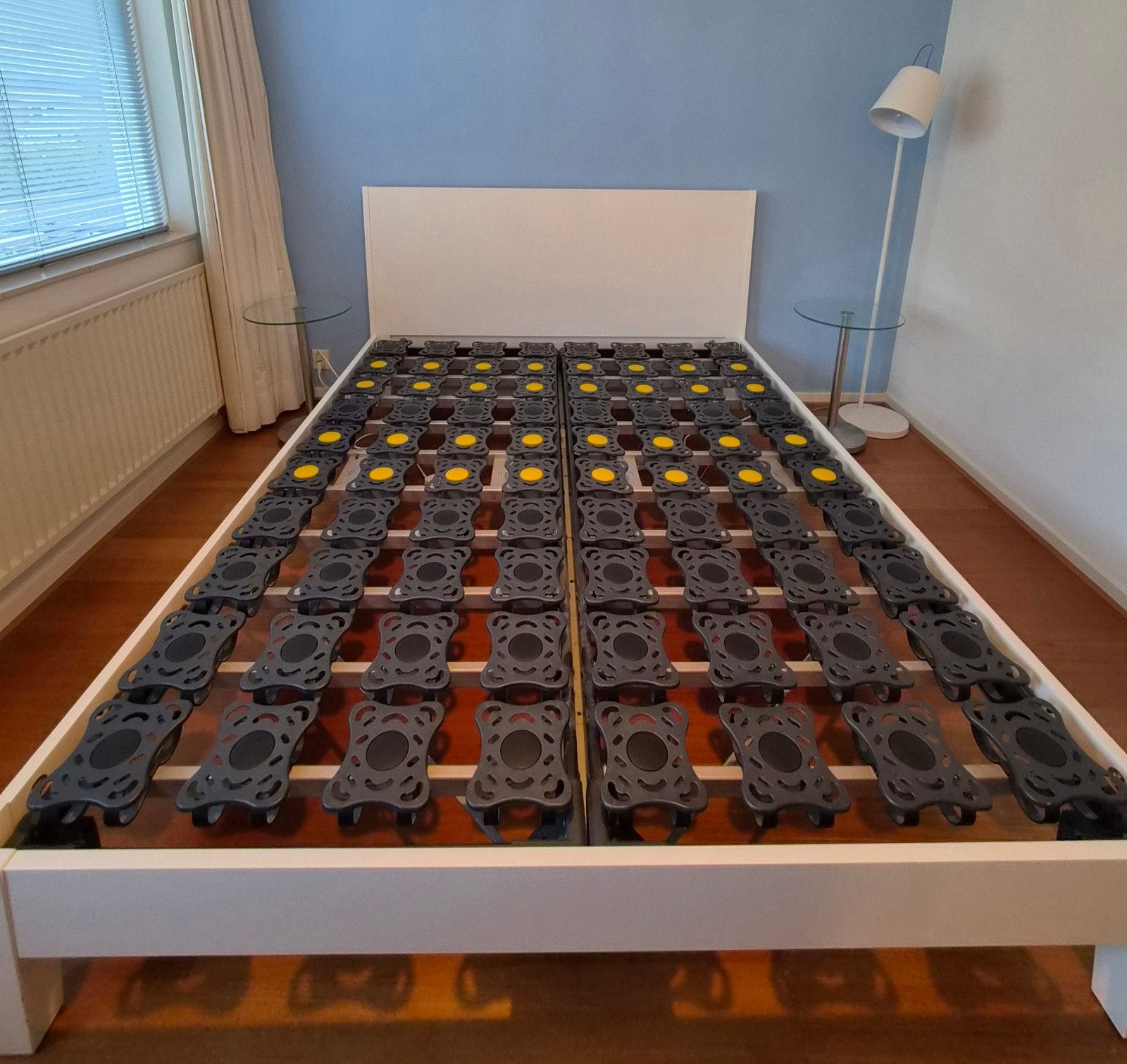 BeterBed Discflex Schotelbodem 80x200 cm met gratis bedframe, Ophalen, Verstelbaar, Eenpersoons, Wit