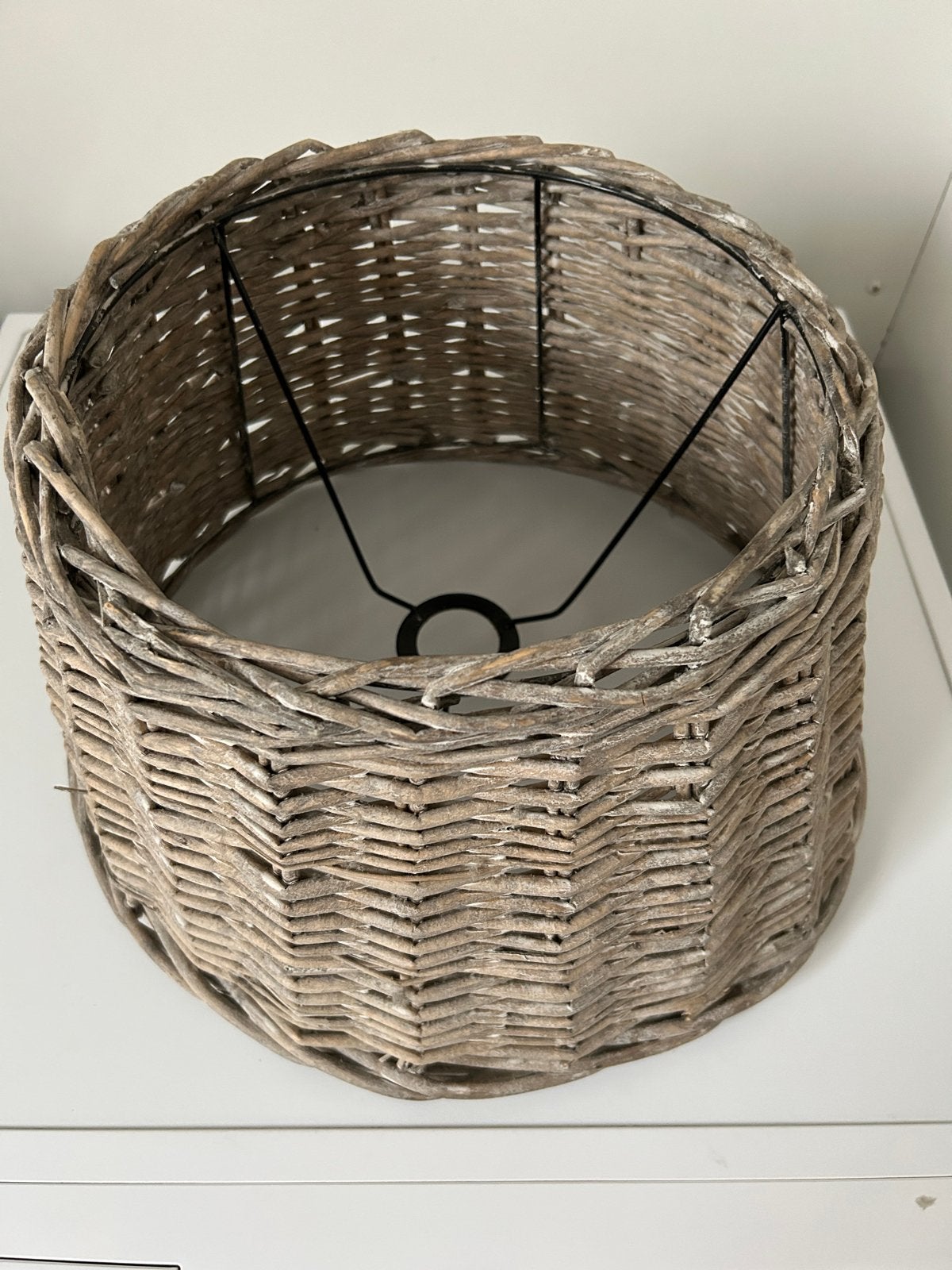 Mooie rieten lampenkap - Natuurlijke uitstraling, Gebruikt, Bruin, Natuurlijk materiaal, Rond
