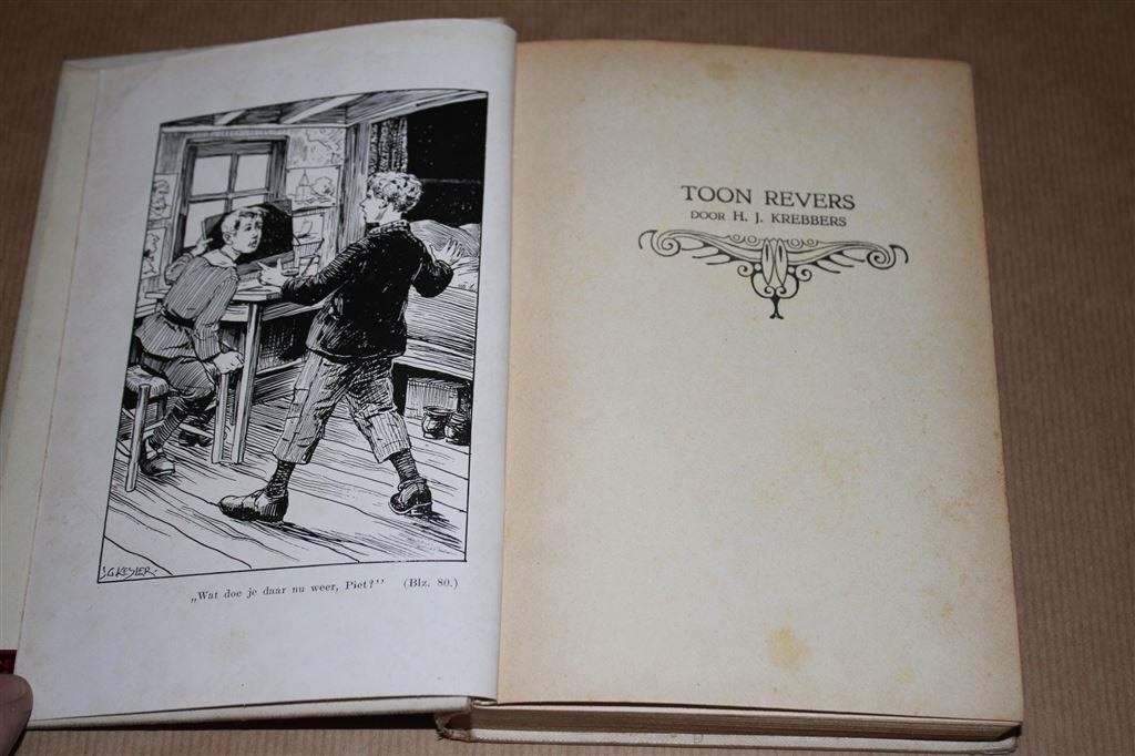 Toon Revers. H.J. Krebbers, 1930., Ophalen of Verzenden, Gelezen
