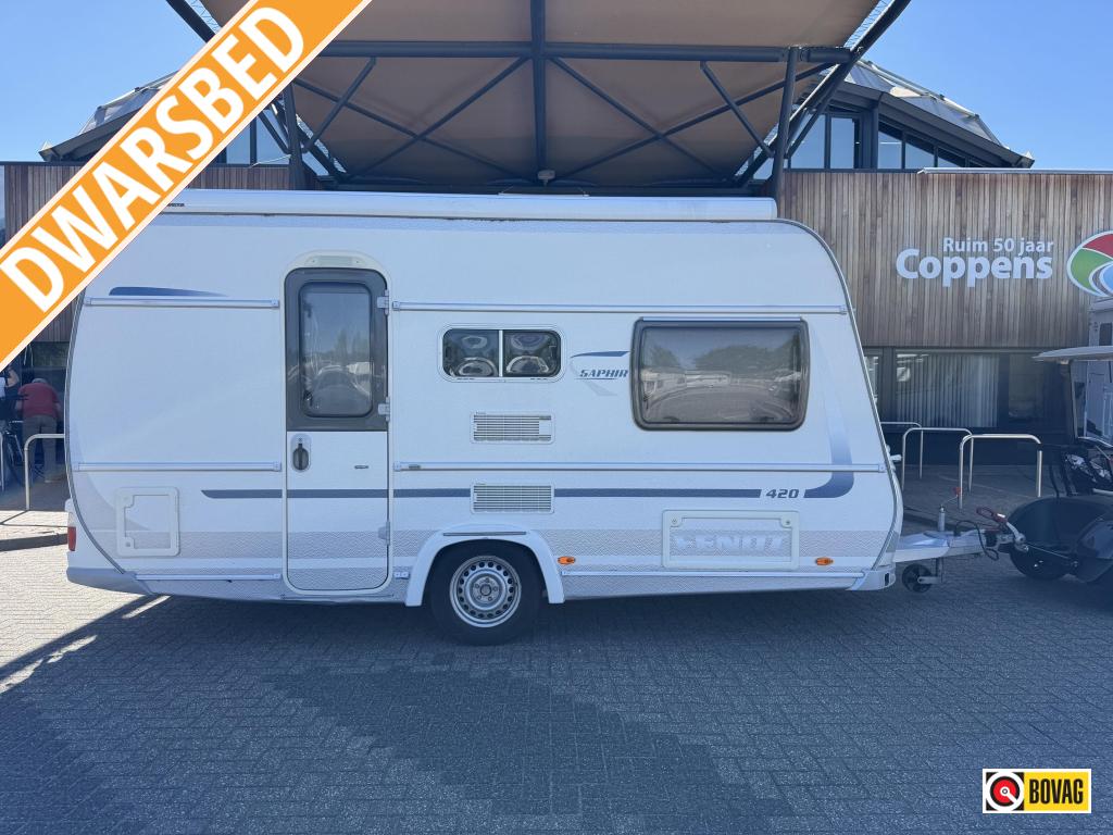 Fendt Saphir 420 QF 2009 THULE 250 UITDRAAILUIFEL!!!, Caravans en Kamperen, Bedrijf, Treinzit, Schokbreker, Tot en met 4