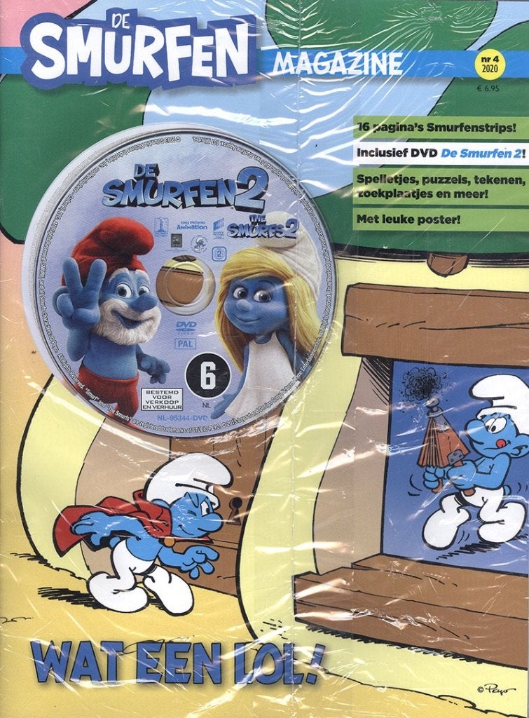 De Smurfen Magazine nr 4 2020 met DVD De Smurfen 2, Verzamelen, Ophalen of Verzenden, Nieuw, Verschillende Smurfen, Overige typen