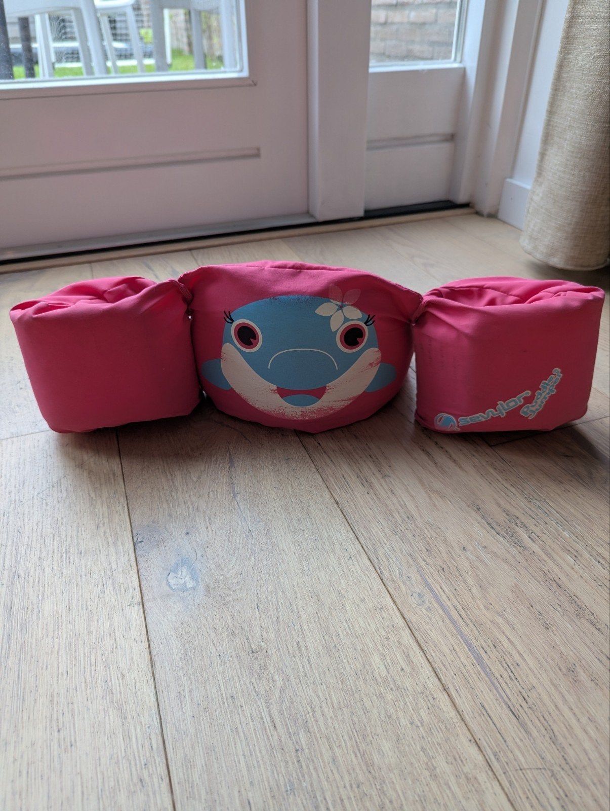 Roze Puddle Jumper zwembandjes met dolfijn, Ophalen, Gebruikt