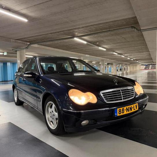 Mercedes-Benz C-Klasse 2.2 CDI C200 Sedan AUT 2004 Blauw, Auto's, Mercedes-Benz, 4 cilinders, Blauw, 122 pk, Origineel Nederlands