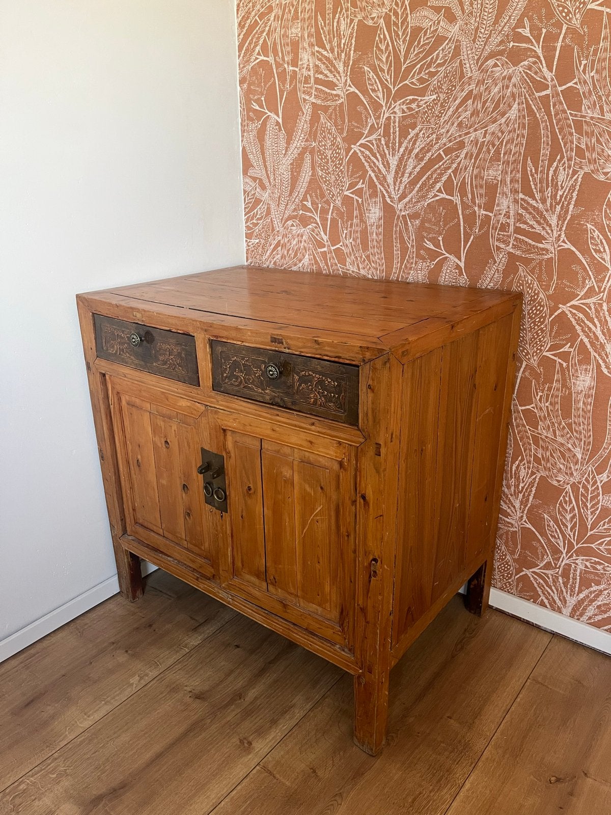 Uniek handgemaakt oud Japans kastje - 80,5x54x81 cm, Ophalen