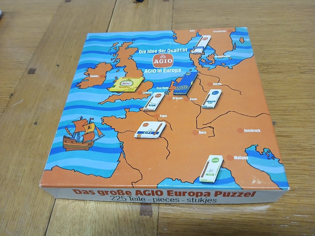 Reclame puzzel Agio TIP sigaren jaren 60 of 70, Verzamelen, Verzenden, Zo goed als nieuw, Overige typen
