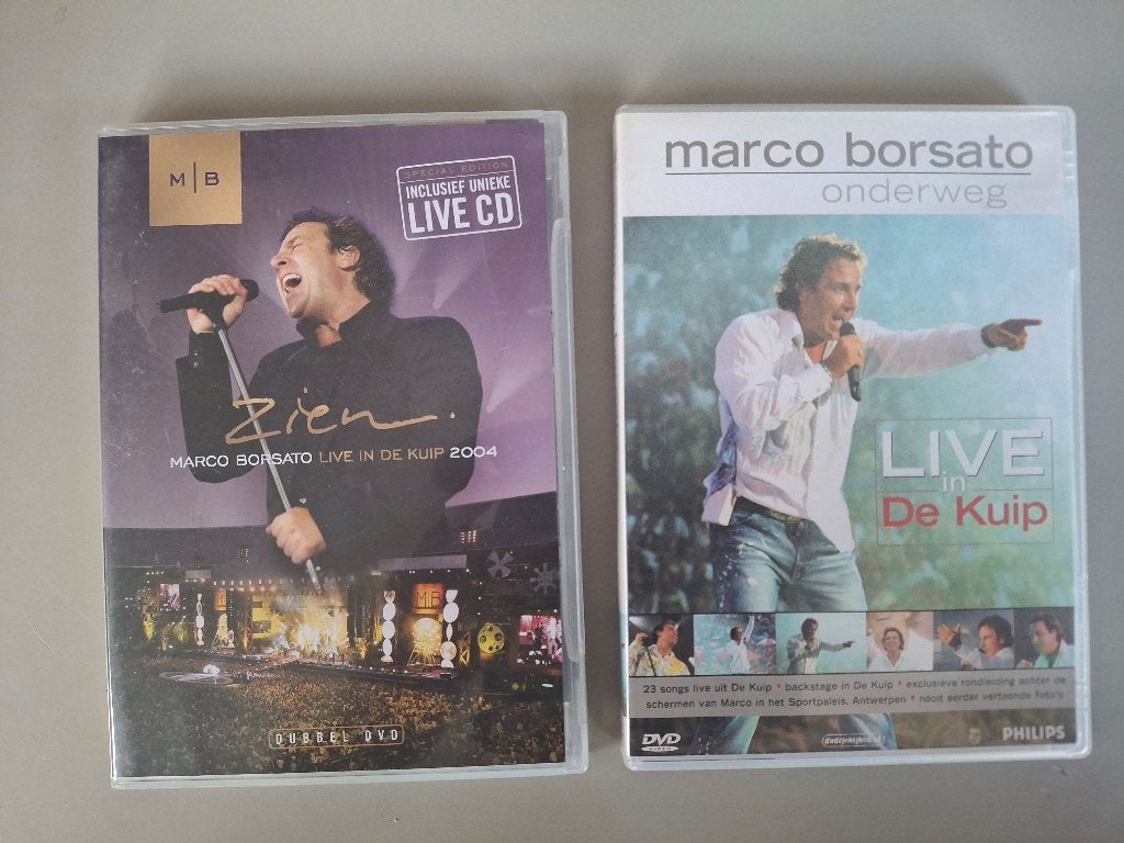 2 DVD's Marco Borsato, Alle leeftijden, Ophalen of Verzenden, Zo goed als nieuw, Concert