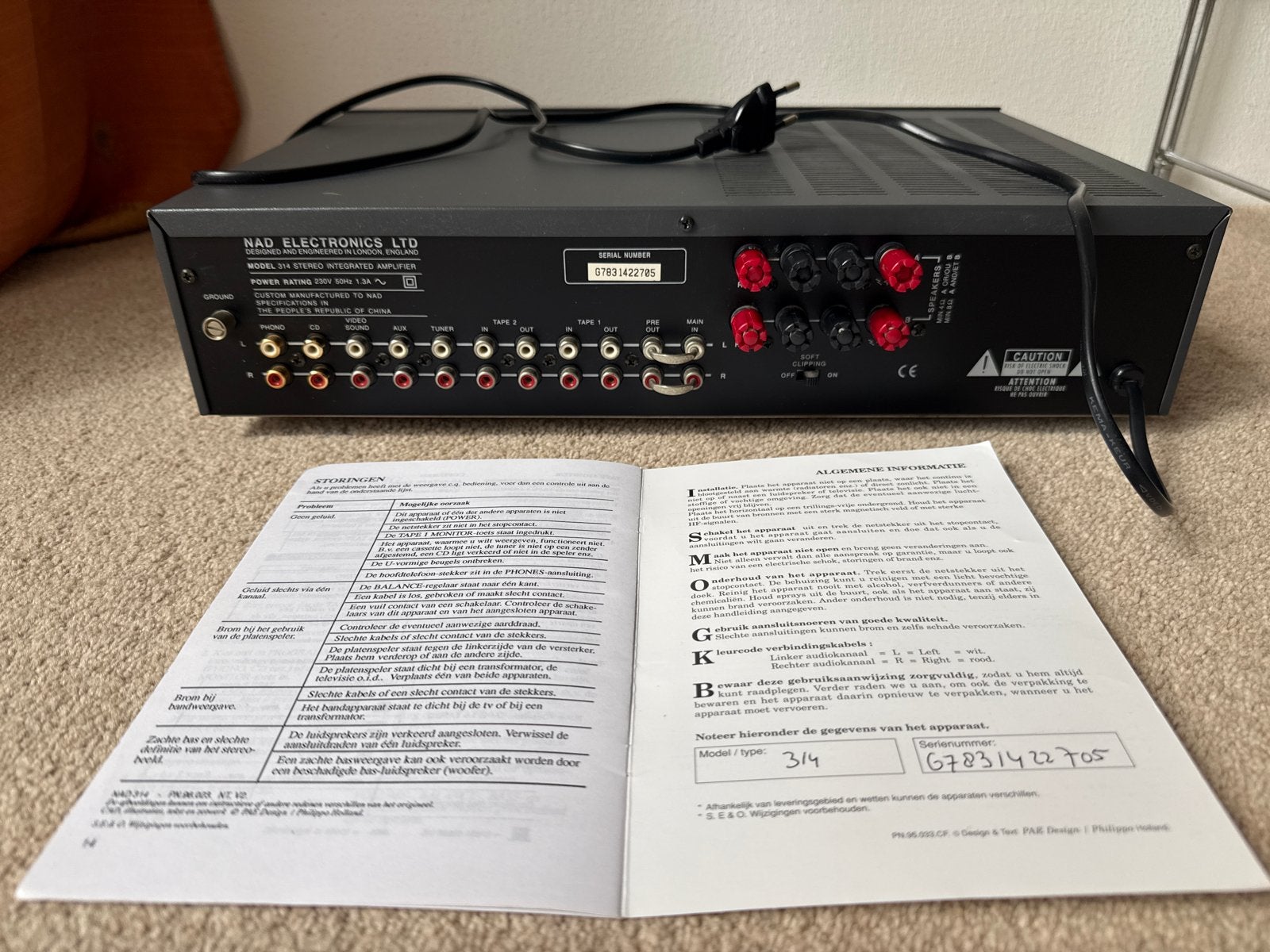 NAD Stereo Geïntegreerde Versterker 314 - Uitstekende Staat, Gebruikt, 60 tot 120 watt, Stereo, Ophalen