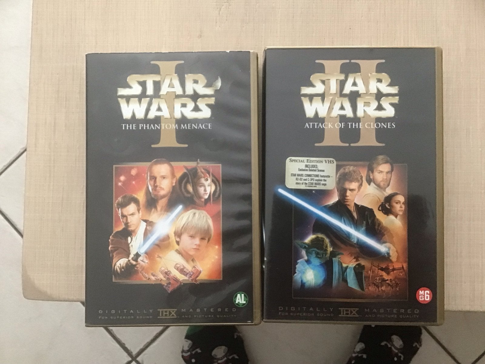 Star Wars Episode I & II VHS - The Phantom Menace & Attack o, Cd's en Dvd's, Engels, Ophalen of Verzenden, Zo goed als nieuw, Extra's