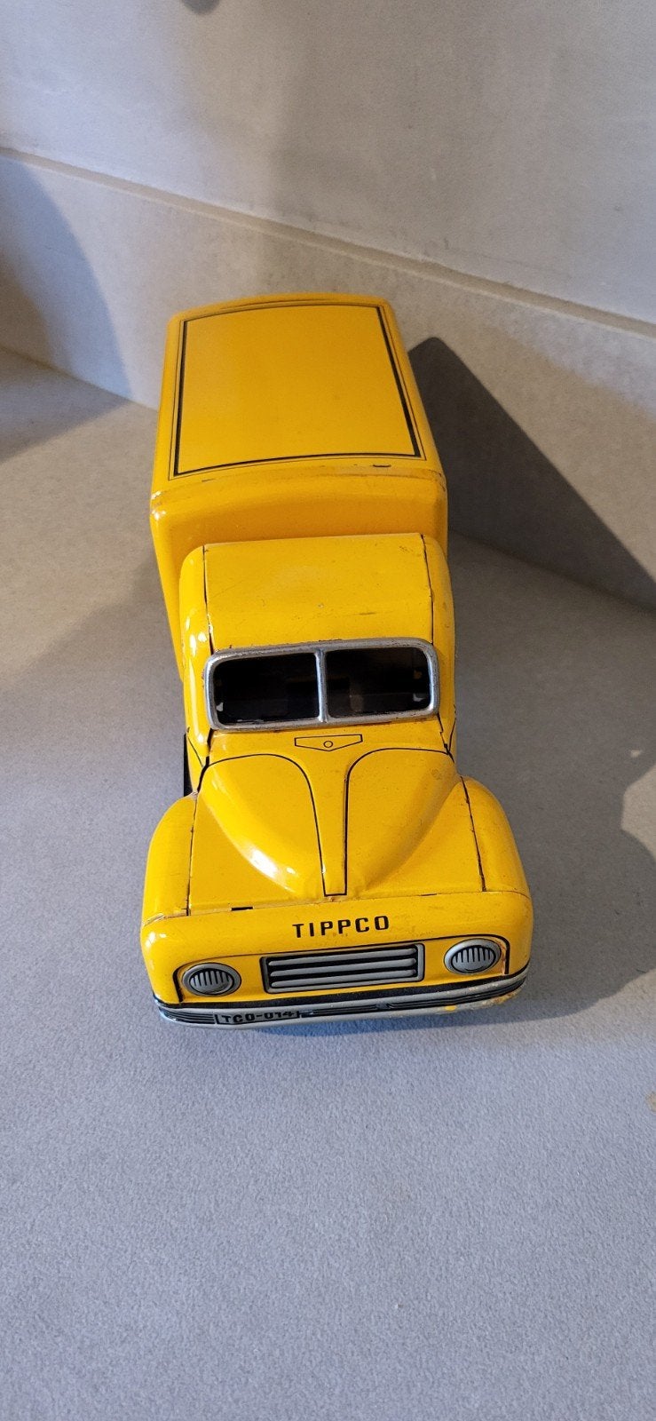 TIPPCO vintage blikken speelgoed vrachtwagen geel, Ophalen of Verzenden, Gebruikt