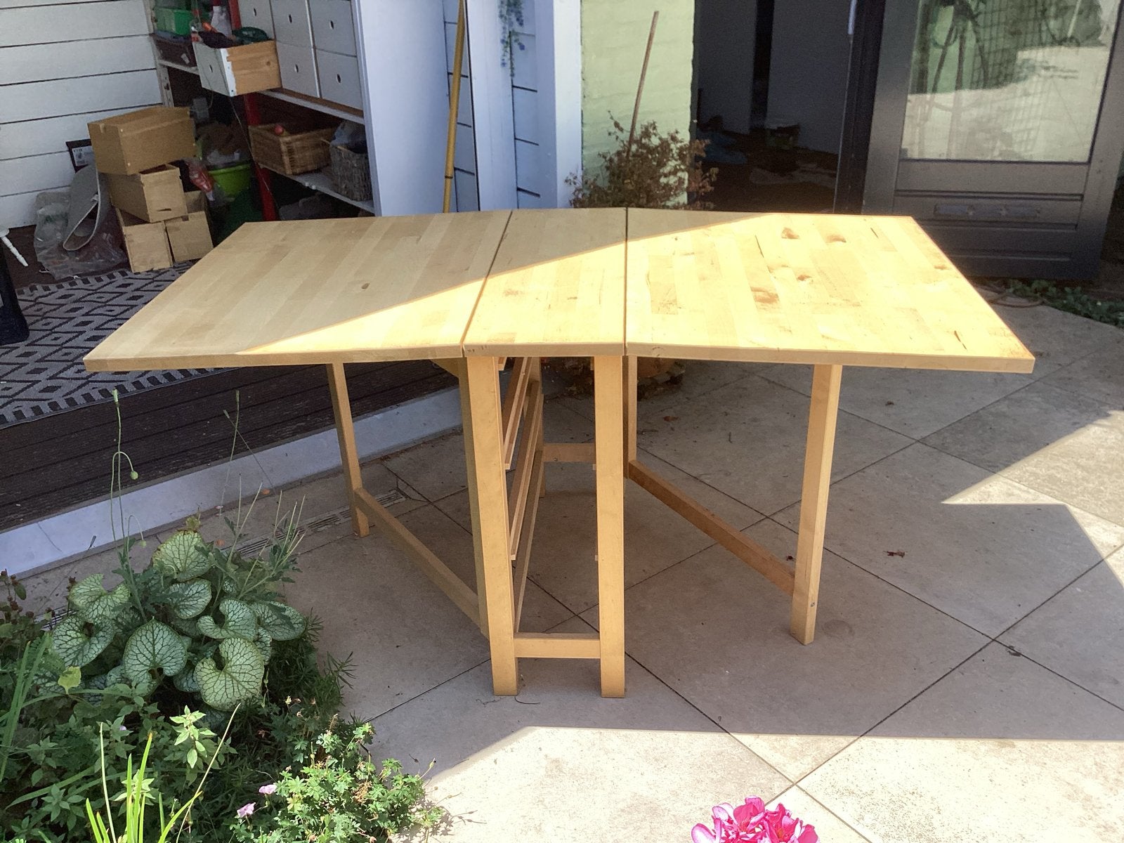 Handige inklapbare tafel - ideaal voor kleine ruimtes, Ophalen, Gebruikt, 50 tot 100 cm, 150 tot 200 cm