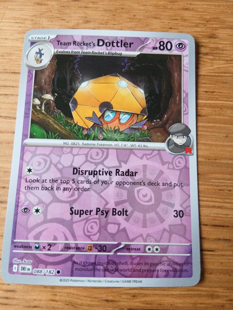 Team Rocket's Dottler Pokémon Kaart - 088/182, Ophalen of Verzenden, Zo goed als nieuw, Losse kaart