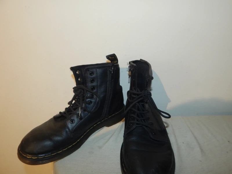 Dr Martens zwarte laarsjes soepel leer veters en rits mt 36, Kleding | Dames, Schoenen, Verzenden, Zwart, Lage of Enkellaarzen