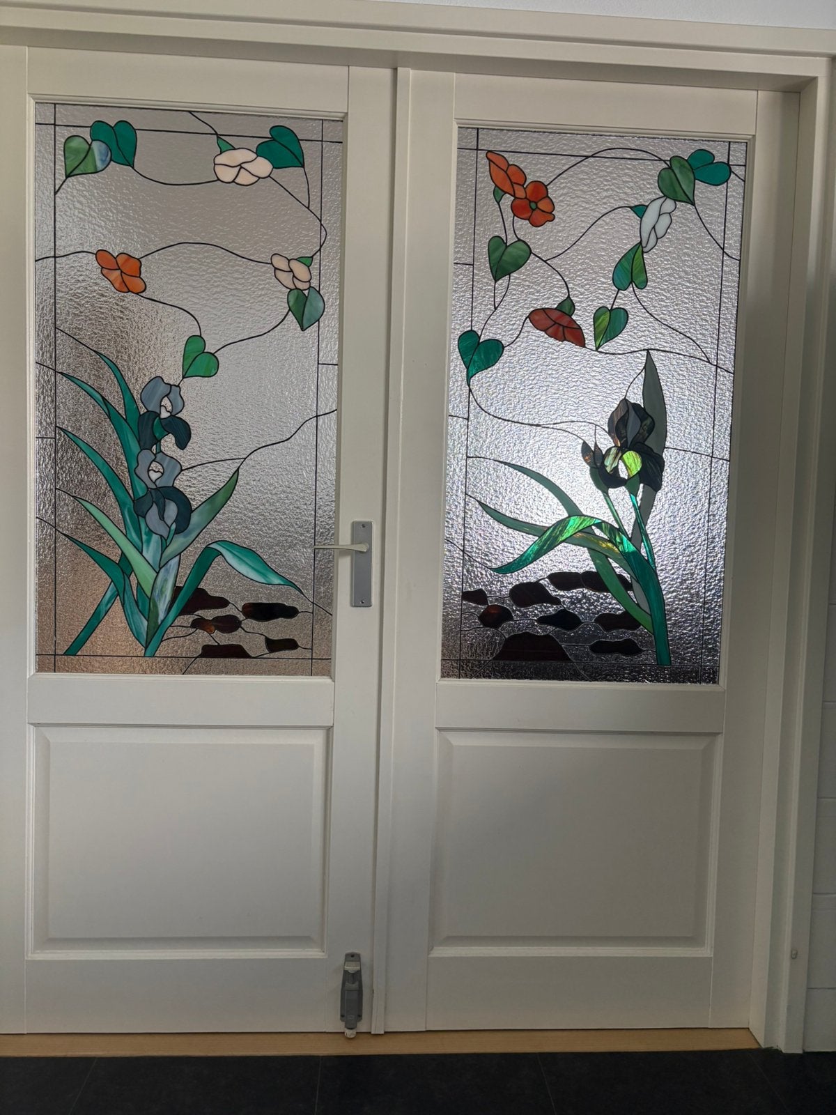 Binnendeuren met glas in lood, Ophalen, Zo goed als nieuw