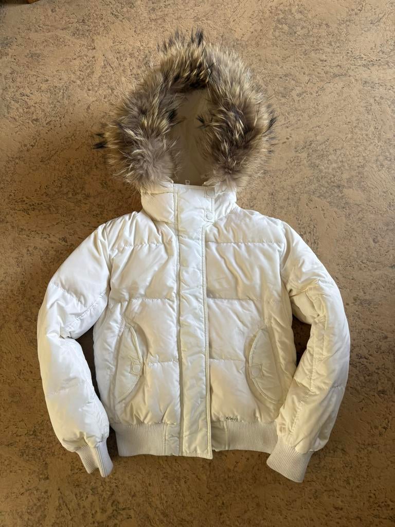 GAS women Vintage Y2K 'Arctic' Winter Bomber – White/Beige, Ophalen of Verzenden, Zo goed als nieuw, Maat 38/40 (M), Beige
