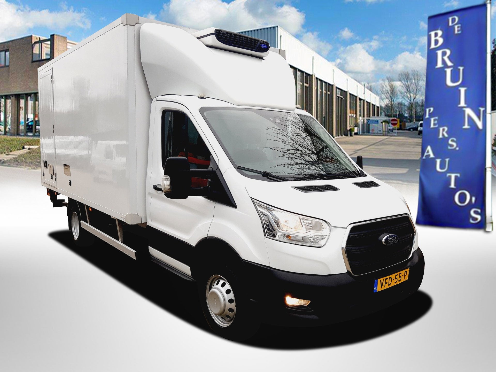 Ford Transit 2.0 TDCI 170Pk Koelwagen Laadklep EURO-6 Kühlw, Auto's, 3074 kg, Wit, Origineel Nederlands, Bedrijf