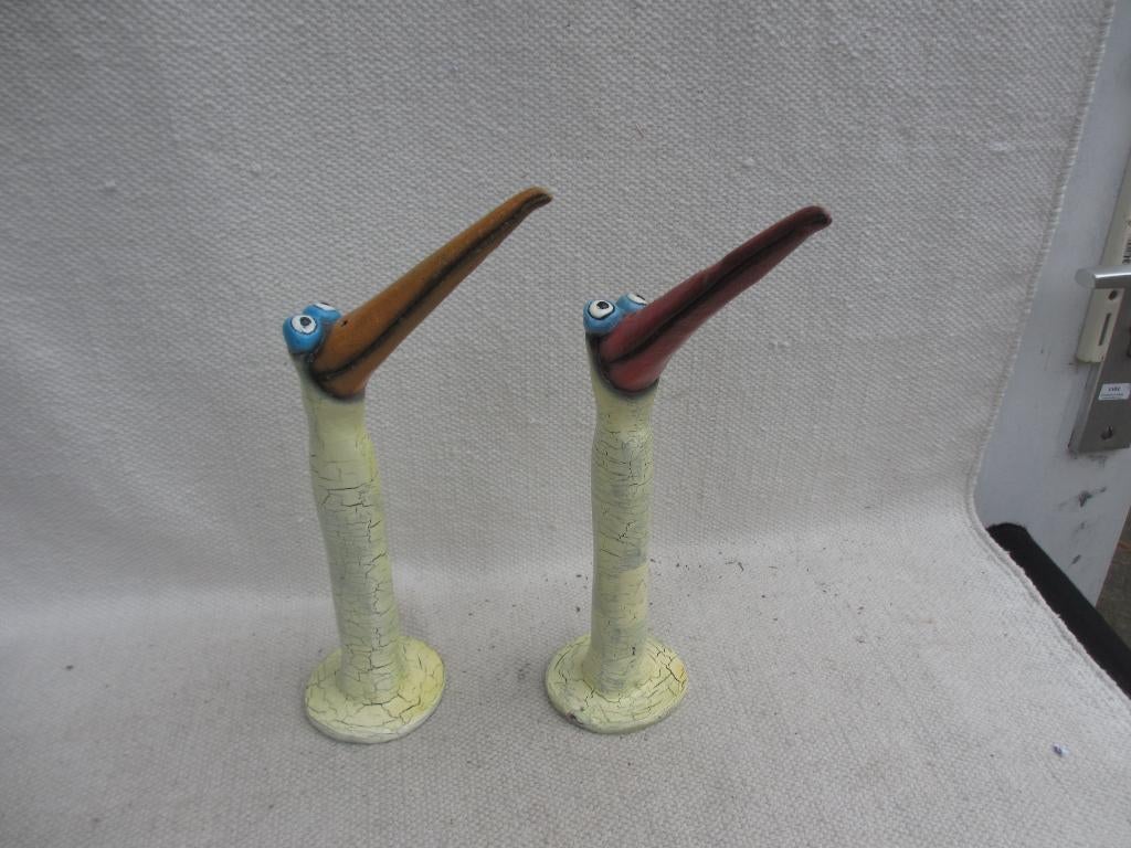 Twee vogel beeldjes van "Kunstenkadootjes", Ophalen of Verzenden, Gebruikt, Dier